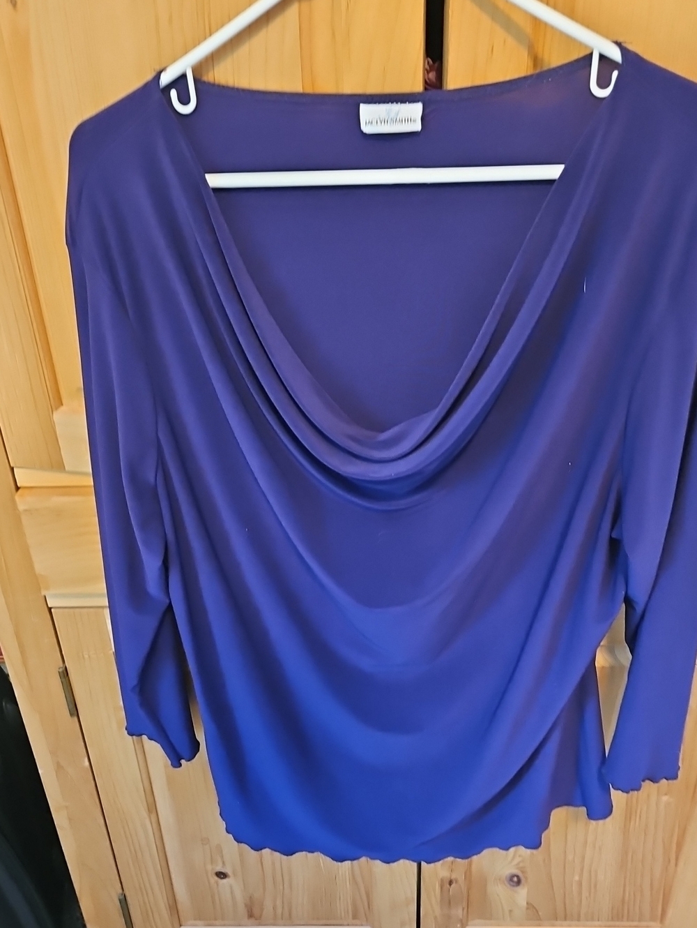 Purple Cowl Neck Blouse